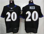 Nike Baltimore Ravens 20 Reed Black Elite Jersey