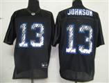 NFL Buffalo Bills 13 Johnson Black United Sideline Jerseys