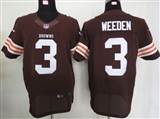 Nike Cleveland Browns 3 Weeden Brown Elite Jersey