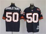 032 Reebok NFL Jerseys Chicago Bears 50 Singletary Navy
