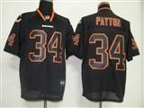NFL Chicago Bears 34 Payton Lights Out BLACK Jerseys