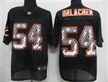 NFL Chicago Bears 54 Brian Urlacher Black United Sideline Jerseys