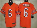Nike Chicago Bears 6 Cutler Orange Elite Jerseys