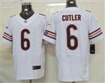 Nike Chicago Bears 6 Cutler White Elite Jerseys