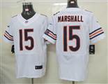 Nike Chicago Bears 15 Marshall White Elite Jerseys