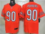 Nike Chicago Bears 90 Peppers Orange Elite Jerseys