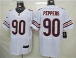 Nike Chicago Bears 90 Peppers White Elite Jerseys