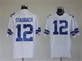 Reebok NFL Throwback Jerseys Dallas cowboys 12 Roger Staubach White