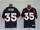 004 Reebok NFL Jerseys Denver Broncos 35 Young Navy
