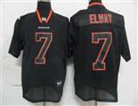 NFL Denver Broncos 7 Elway Lights Out BLACK Jerseys