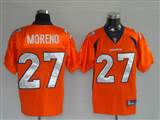 Reebok NFL Throwback Jerseys Denver Broncos 27 Knowshon Moreno Orange