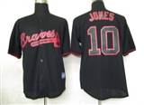 MLB%20Atlanta%20Braves%2010%20Jones%20Black%20Fashion%20Jerseys