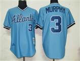 MLB%20Jerseys%20Atlanta%20Braves%203%20Murphy%20Light%20Blue%20Throwback