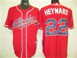 MLB%20Jerseys%20Atlanta%20Braves%2022%20Heyward%20Red