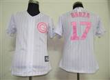 MLB%20Women%20Jerseys%20Chicago%20Cubs%2017%20Garza%20White(Pink%20strip)