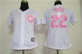 MLB%20Women%20Jerseys%20Chicago%20Cubs%2022%20Pena%20White(Pink%20strip)