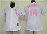 MLB%20Women%20Jerseys%20Chicago%20White%20Sox%2014%20Paul%20Konerko%20White(Pink%20strip)