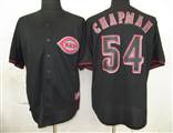 MLB%20Cincinnati%20Reds%2054%20Chapman%20Black%20Fashion%20Jerseys
