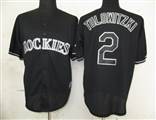 MLB%20Colorado%20Rockies%202%20Tulowitzki%20Black%20Fashion%20Jerseys