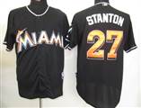 MLB%20Jerseys%20Florida%20Marlins%2027%20Stanton%20Black