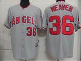 MLB%20jerseys%20Los%20Angeles%20Angels%2036%20Weaver%20Grey