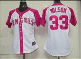 MLB%20Los%20Angeles%20Angels%2033%20Wilson%20Womens%20Pink%20Splash%20Fashion%20Jersey