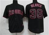 MLB%20Los%20Angeles%20Angels%2036%20Weaver%20Black%20Fashion%20Jerseys