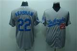 MLB%20Jerseys%20Los%20Angeles%20Dodgers%2022%20Kershaw%20Grey