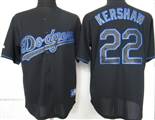 MLB%20Los%20Angeles%20Dodgers%2022%20Kershaw%20Black%20Fashion%20Jersey