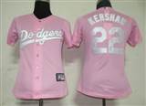 MLB%20Women%20Jerseys%20Los%20Angeles%20Dodgers%2022%20Kershaw%20Pink