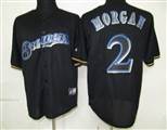 MLB%20Milwaukee%20Brewers%202%20Morgan%20Black%20Fashion%20Jerseys