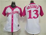 MLB%20Milwaukee%20Brewers%2013%20Greinke%20Womens%20Pink%20Splash%20Fashion%20Jersey