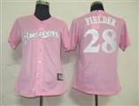 MLB%20Women%20Jerseys%20Milwaukee%20Brewers%2028%20Prince%20Fielder%20Pink