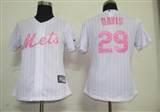 MLB%20Women%20Jerseys%20New%20York%20Mets%2029%20Davis%20White%20(Pink%20strip)