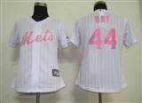 MLB%20Women%20Jerseys%20New%20York%20Mets%2044%20BAY%20White%20(Pink%20strip)