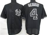 MLB%20New%20York%20Yankees%204%20Gehrig%20Black%20Fashion%20Jerseys