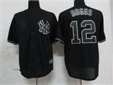MLB%20New%20York%20Yankees%2012%20Boggs%20Black%20Fashion%20Jerseys